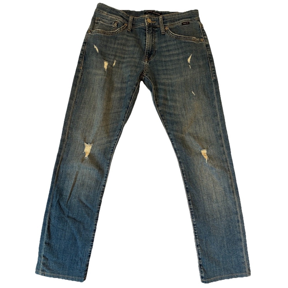 Mavi Jeans Mens Sz 30x32 Medium Wash Distressed Jake Slim Leg